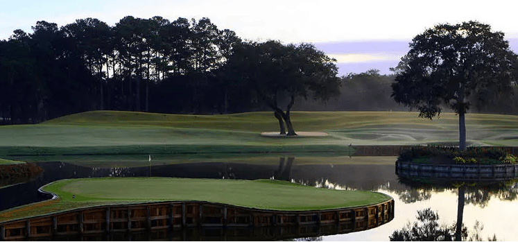 Golf course fairway and green at TPC Sawgrass